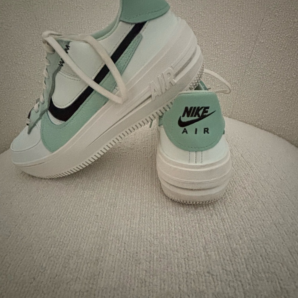 Nike Air Force 1 Mint and White Sneakers